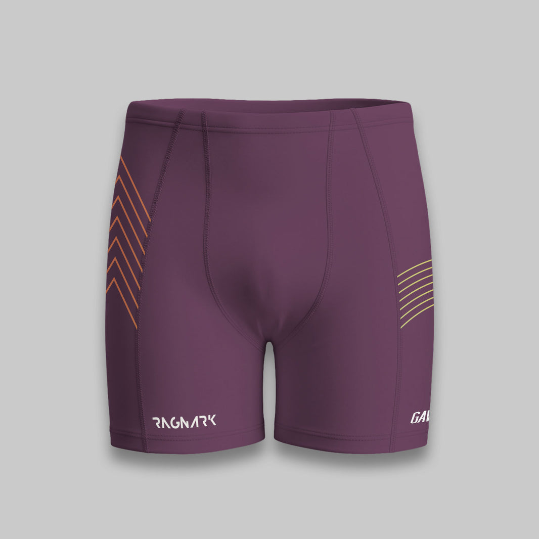 MEN'S LONG SWIM SHORTS SEAMLESS PURPLE