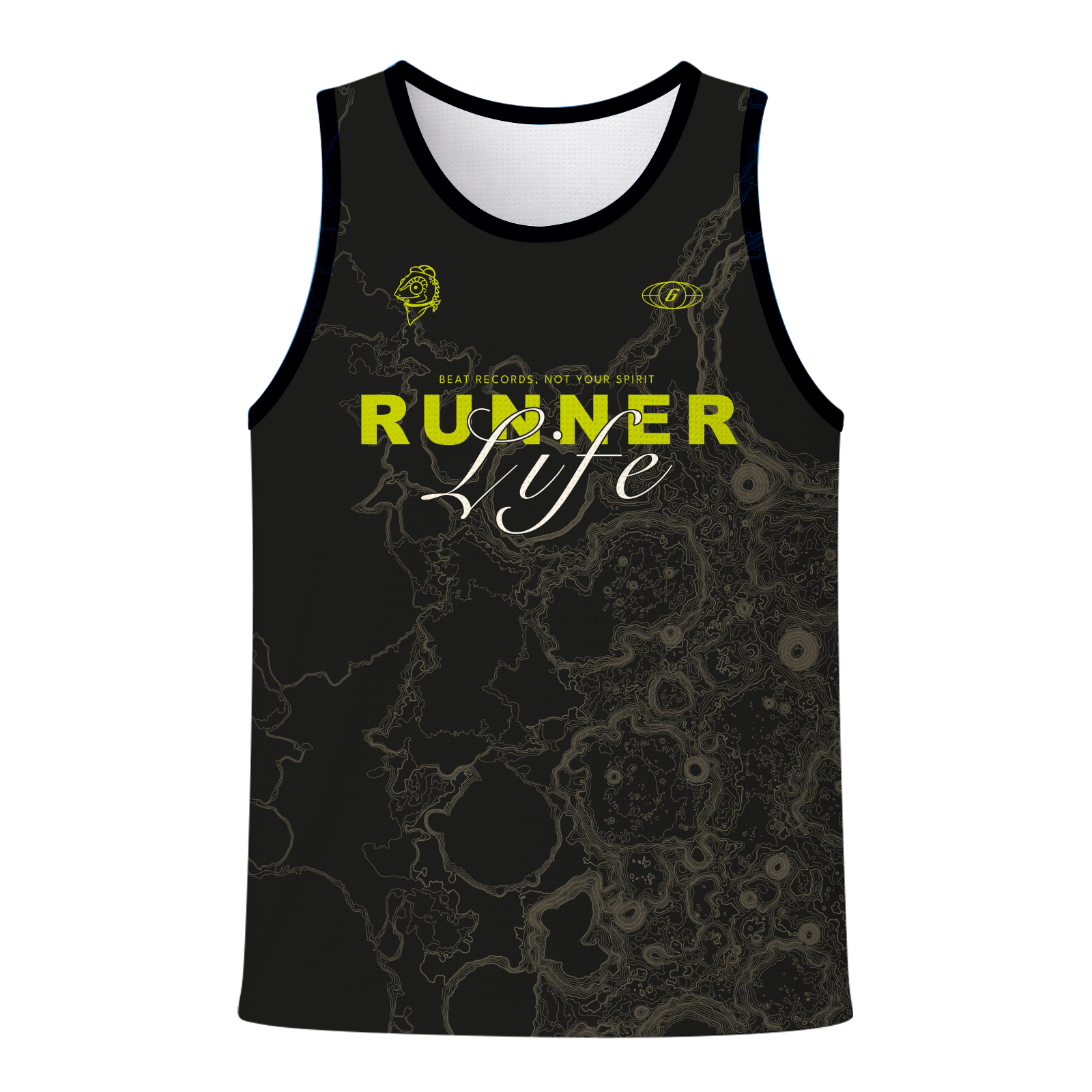SLEEVELESS T-SHIRT 15SP START DASH BLACK MEN