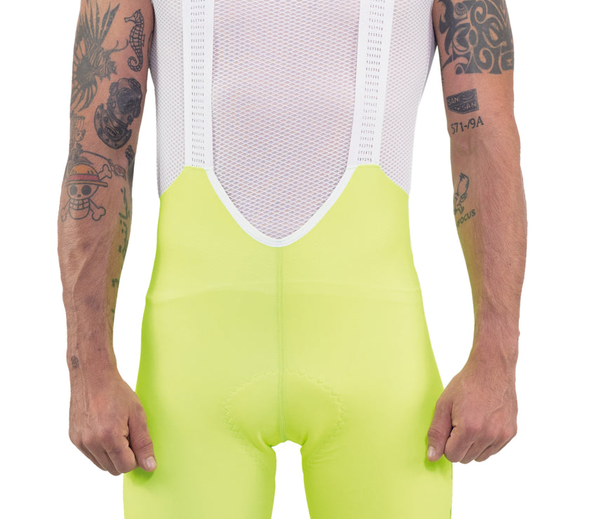 BIB 65 SP PANTALONETA DE CICLISMO PAD ITALIANO VERDE NEON - Gavia