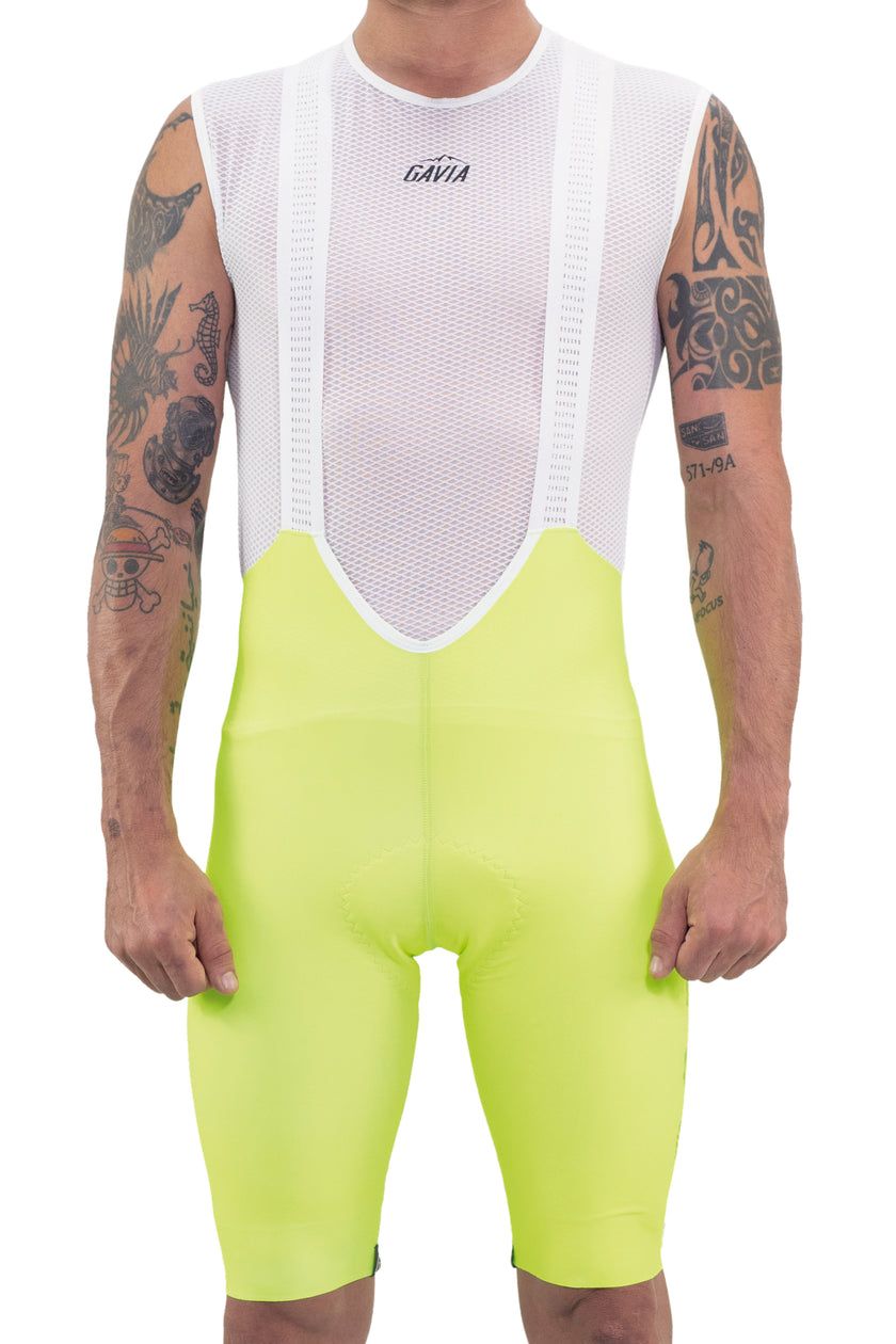 BIB 65 SP PANTALONETA DE CICLISMO PAD ITALIANO VERDE NEON - Gavia