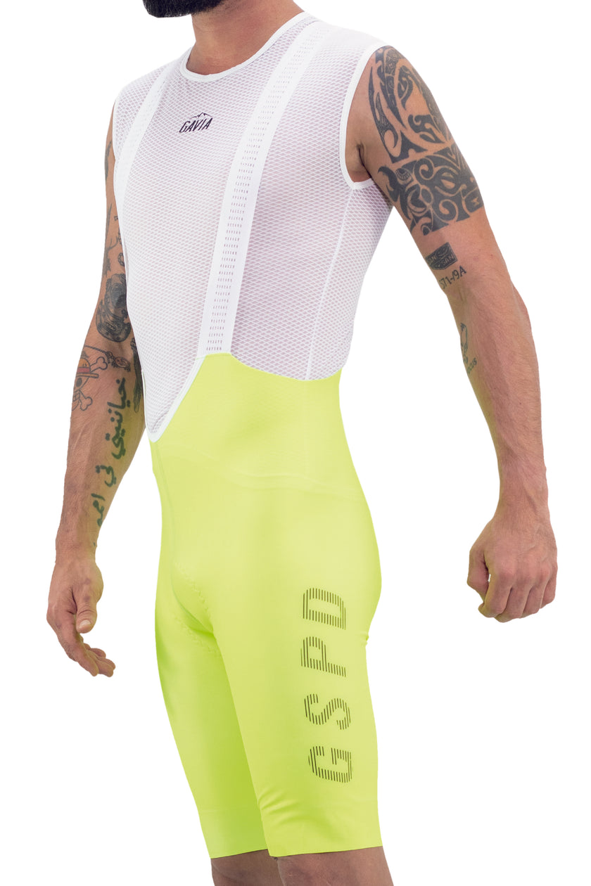 BIB 65 SP PANTALONETA DE CICLISMO PAD ITALIANO VERDE NEON - Gavia