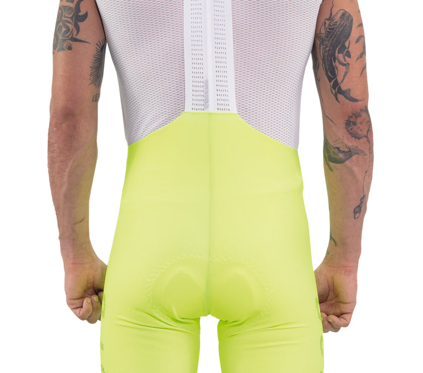 BIB 65 SP PANTALONETA DE CICLISMO PAD ITALIANO VERDE NEON - Gavia