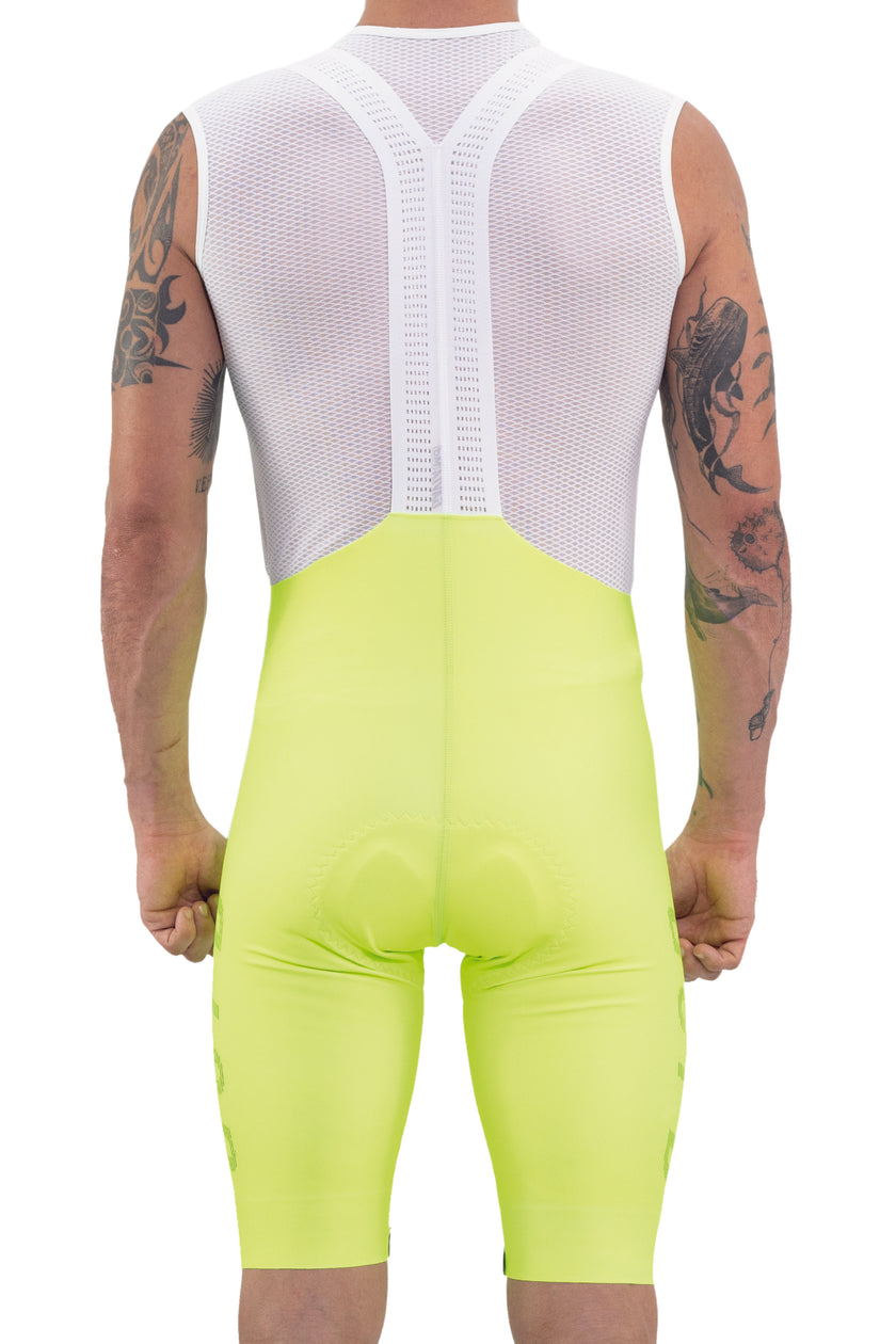 BIB 65 SP PANTALONETA DE CICLISMO PAD ITALIANO VERDE NEON - Gavia