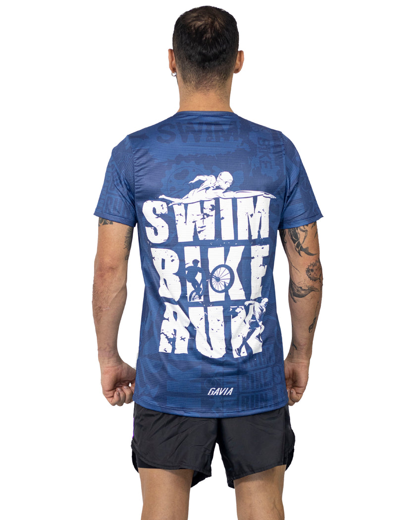 CAMISETA RUNNING AQUA TRI - Gavia