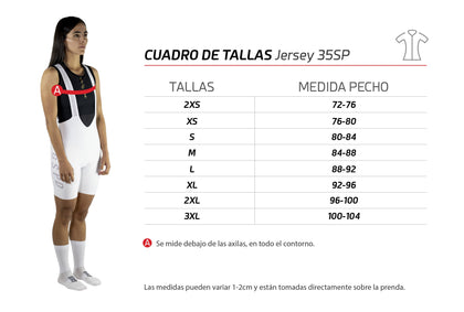 Cuadro de tallas Jersey 35SP Dama