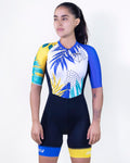 ENTERIZO DE CICLISMO MANGA CORTA PEONY