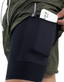 PANTALONETA RUNNING CON BOLSILLO VERDE MILITAR