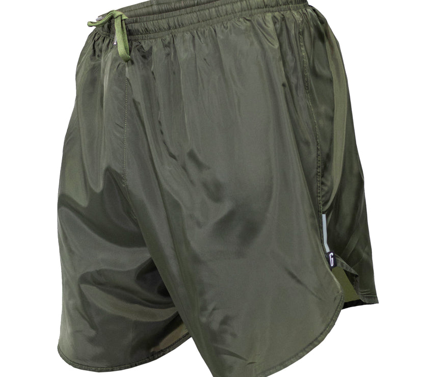 PANTALONETA RUNNING CON BOLSILLO VERDE MILITAR - Gavia