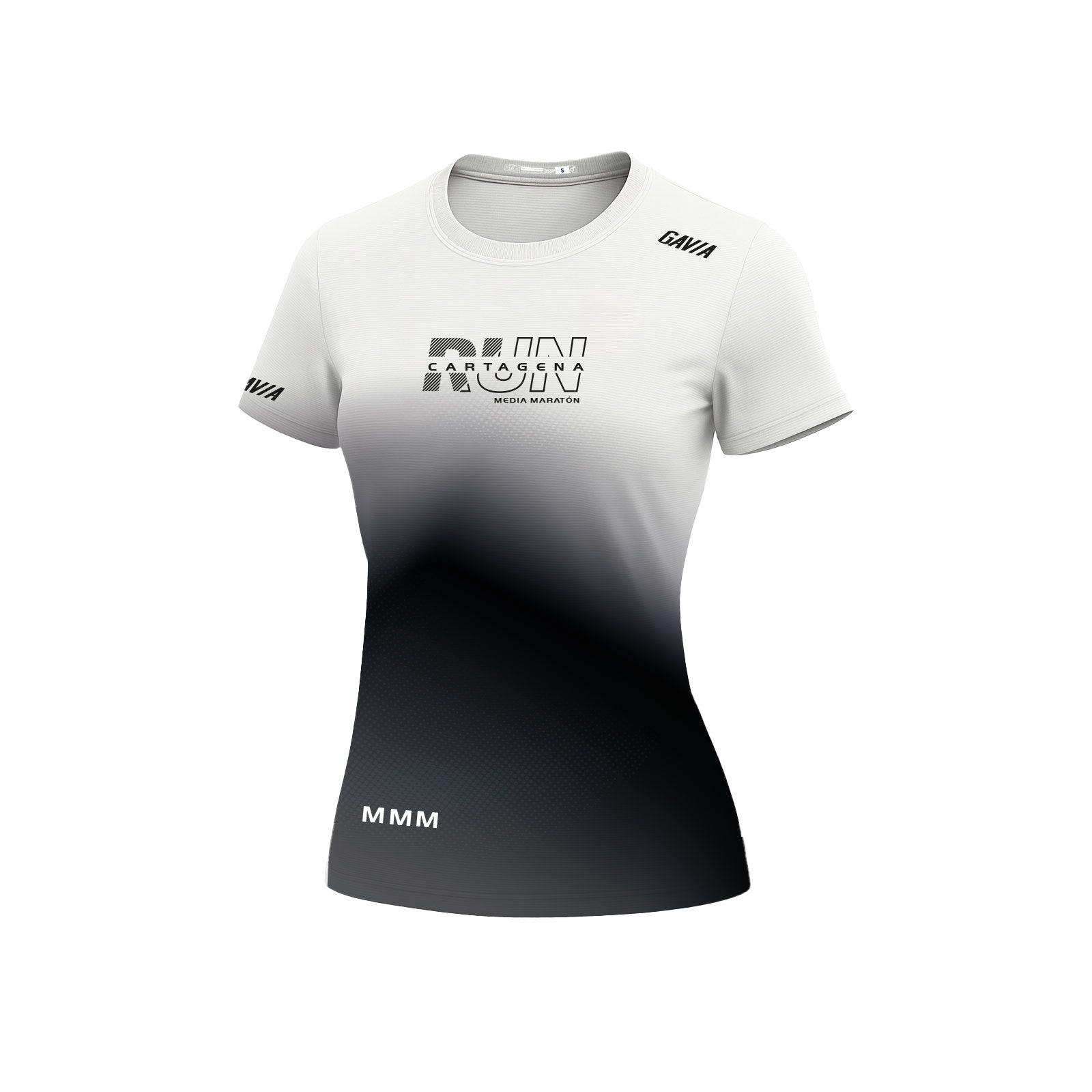 T-Shirt de Running 15SP Edición Especial Media Maratón del Mar Negra Mujer