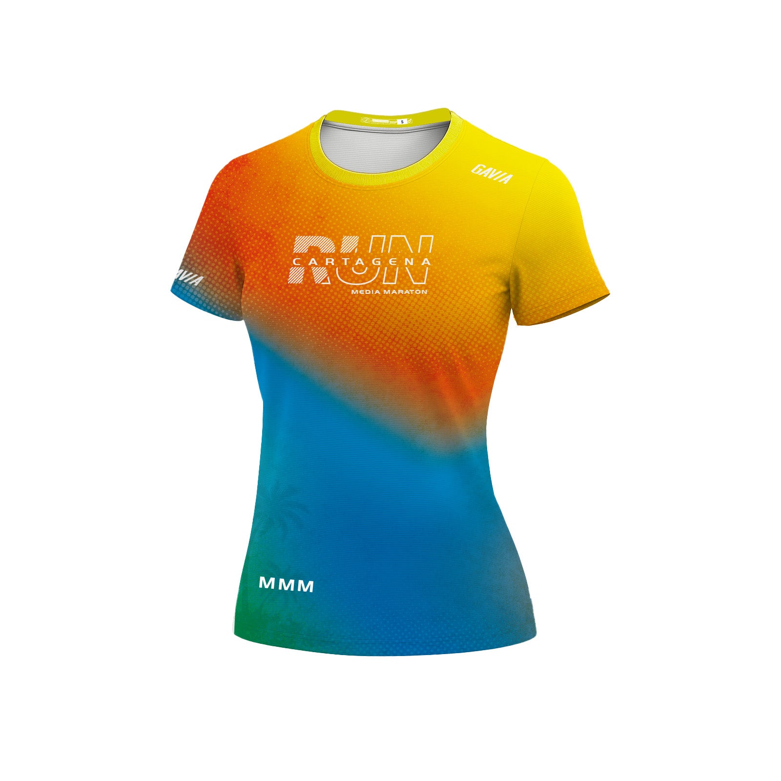 T-Shirt de Running 15SP Edición Especial Media Maratón del Mar Naranja Mujer