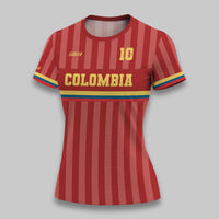TSHIRT COLOMBIA 35SP ROJA MUJER