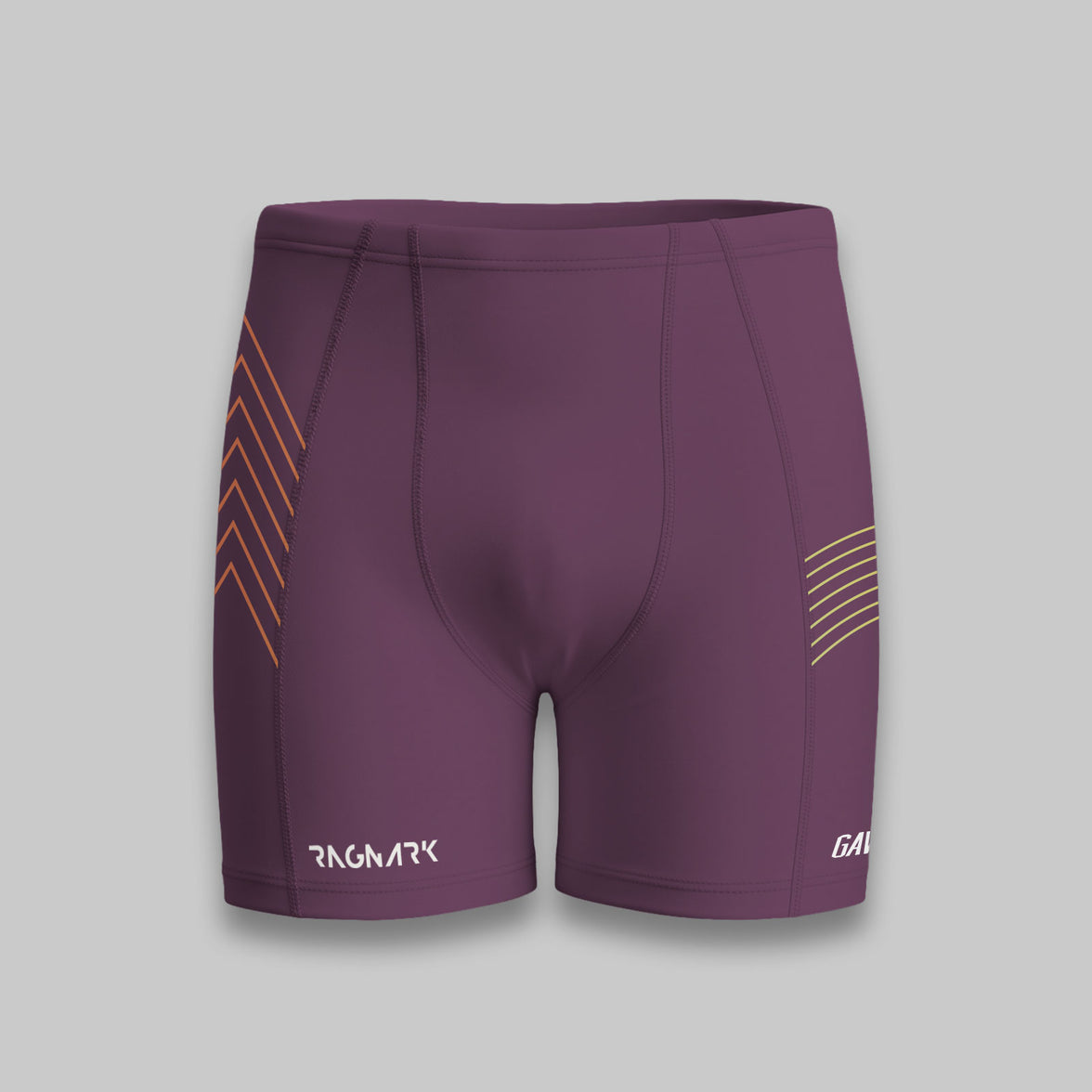 MEN'S LONG SWIM SHORTS SEAMLESS PURPLE