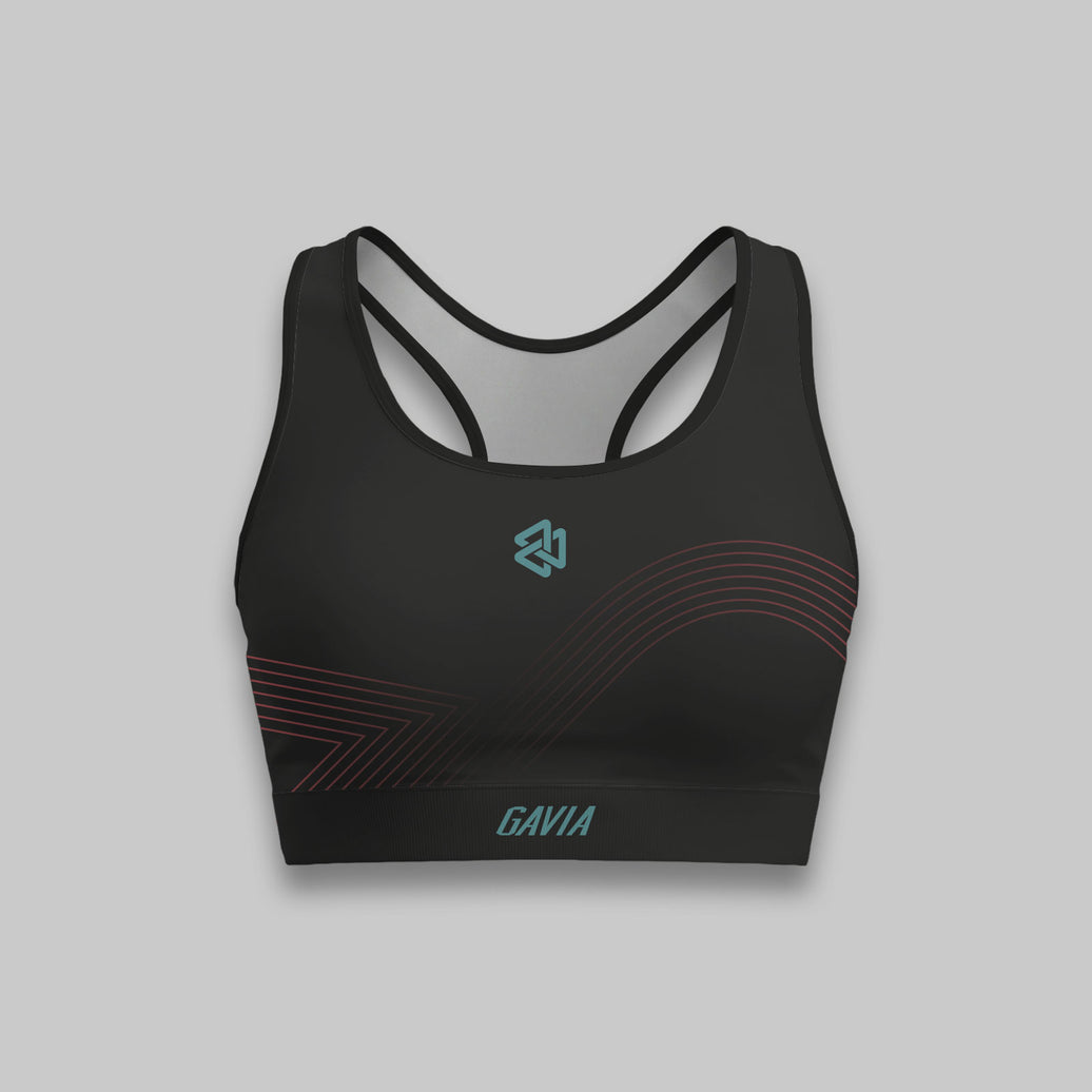 BLACK SEAMED ATHLETIC TOP